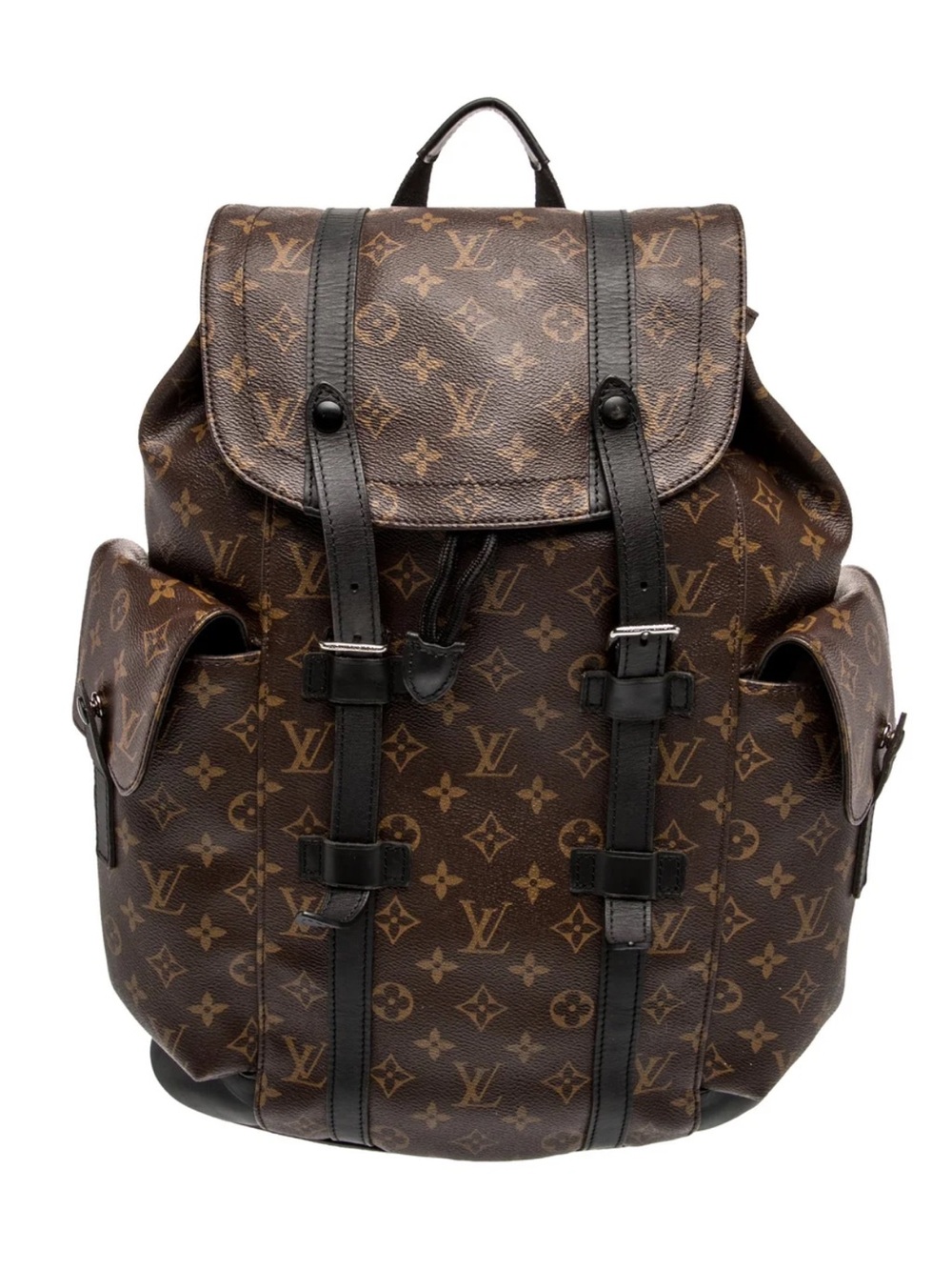 Louis Vuitton Monogram Canvas Backpack with Dark Brown Trim